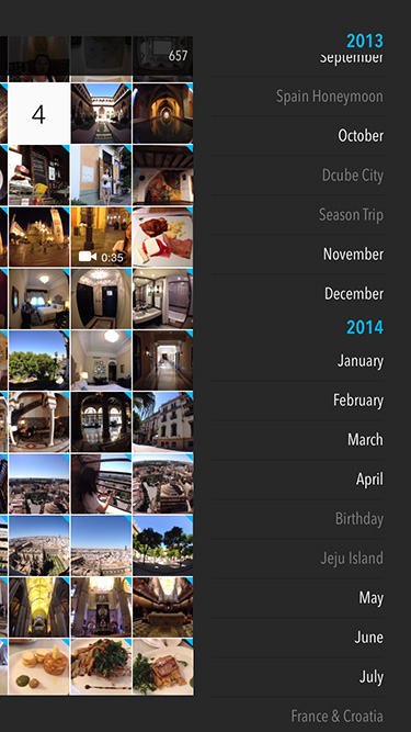 #Photos right side menu (timeline)